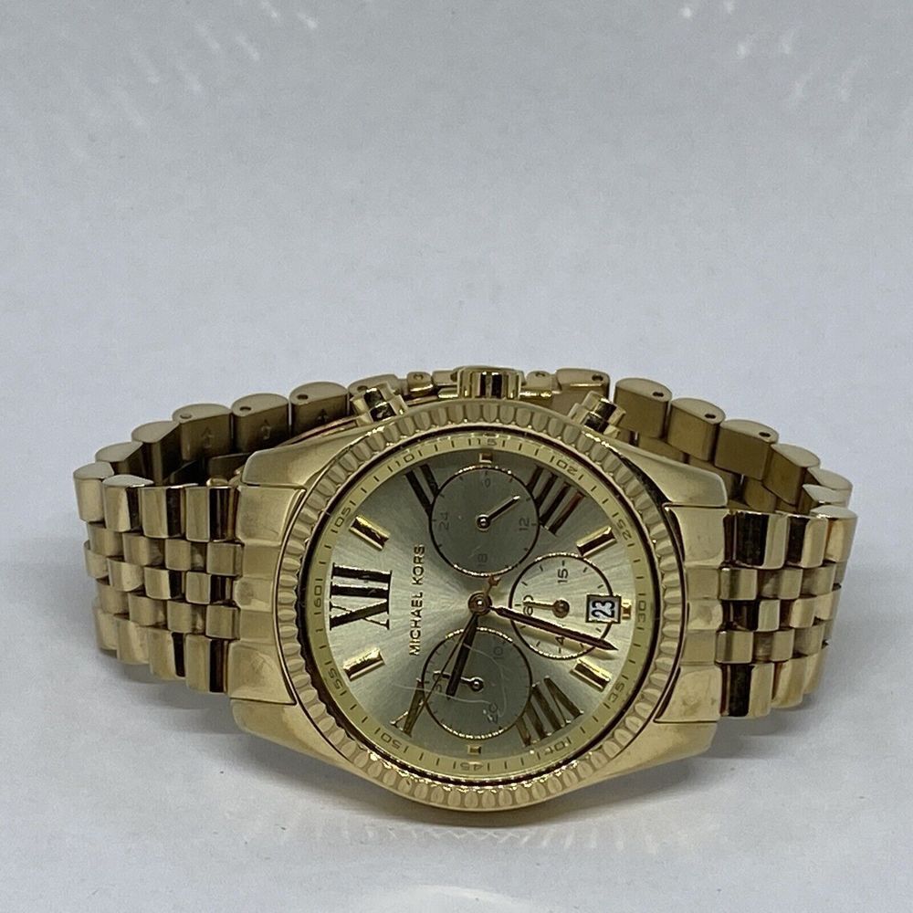 Michael Kors Lexington MK5556 Women Gold Stainless Steel Analog Dial Watch MP745 - Picture 7 of 12